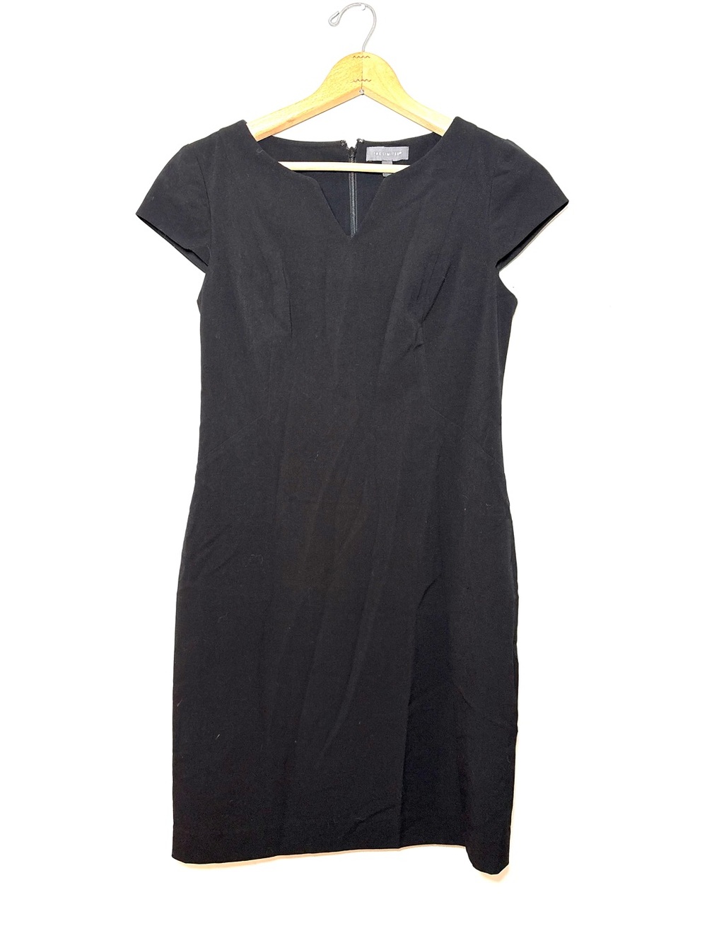 The Limited Black Sheath Dress Cap Sleeve Notch Neck 2